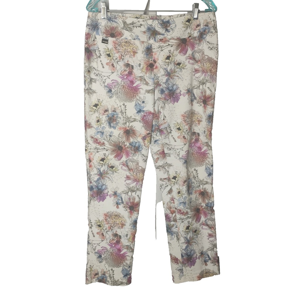 Lisette Montreal Womens 12 Pull On Floral Capris Pedal Pushers Pants